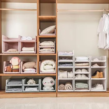 

New Storage Boxes Home Room Wardrobe Closet Organize Boxes Multifunction Storage Organizer Basket Drop Shipping