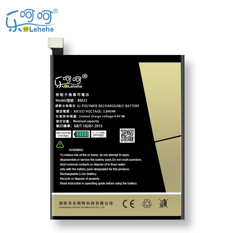 

Original LEHEHE BM21 Battery for Xiaomi Mi Note 3GB RAM High Quality 3400mAh Phone Battery with Tools Gifts