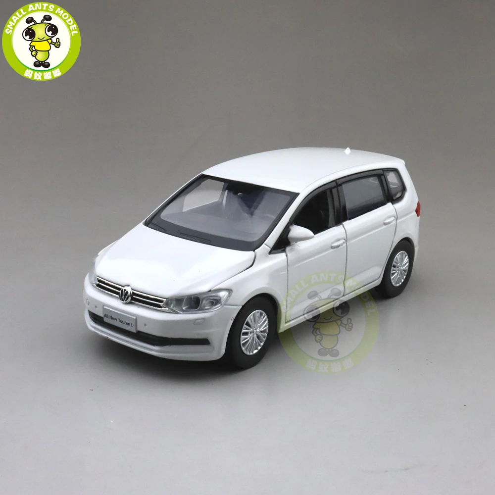 White(no box) 1/32 Jackiekim TOURAN MPV VAN Diecast Модель автомобиля игрушки Детский звуковой светильник подарок - Цвет: White(no box)