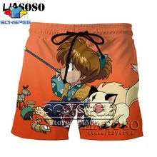 SONSPEE, 3D принт, аниме, Inuyasha, мужские, женские, дышащие, пляжные шорты, летние, для фитнеса, штаны, повседневный стиль, качественная спортивная одежда, D08