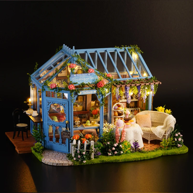 

Handmade Diy Dollhouse Wooden Toy Doll House Furniture Assemble Puzzle 3D Miniature Dollhouse Educational Toys For Children Gift
