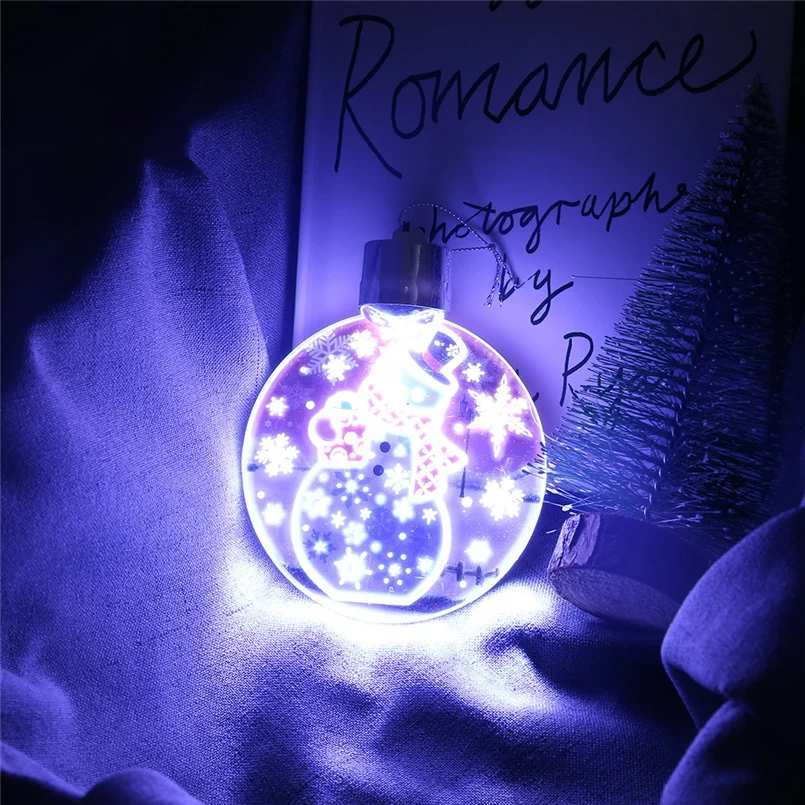 Christmas LED night light pendant acrylic lights LED Christmas snowman pattern Christmas gifts nachtlampje stopcontact 30O7 (7)
