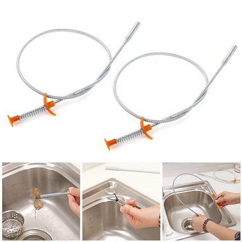 

Folding Sewer Garbage Clip Dredger Hair Blockage Cleaning Tool Kitchen Accessory Sink Tub Toilet Dredge Pipe