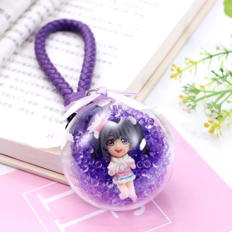 Сумка для ключей аксессуары Подвеска LoveLive красивая девушка хрустальный шар Кожа Веревка замша мульти-выбор