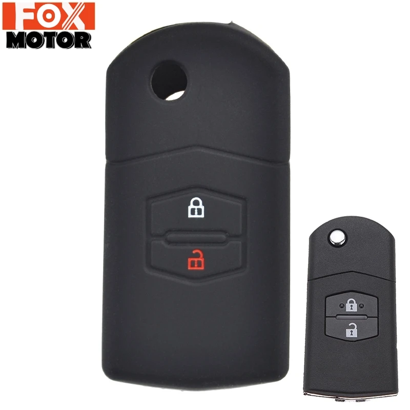 2 Button Silicone Car Remote Key Fob Shell Cover Case For Mazda Demio 3 5 6 M2 M3 M5 M6 CX-5 CX-7 CX-9 RX-8 MX5 MPV | Автомобили и