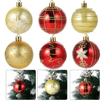 

24pcs Christmas Painted Balls Decorative Tree Pendants Creative Lovely Pendants