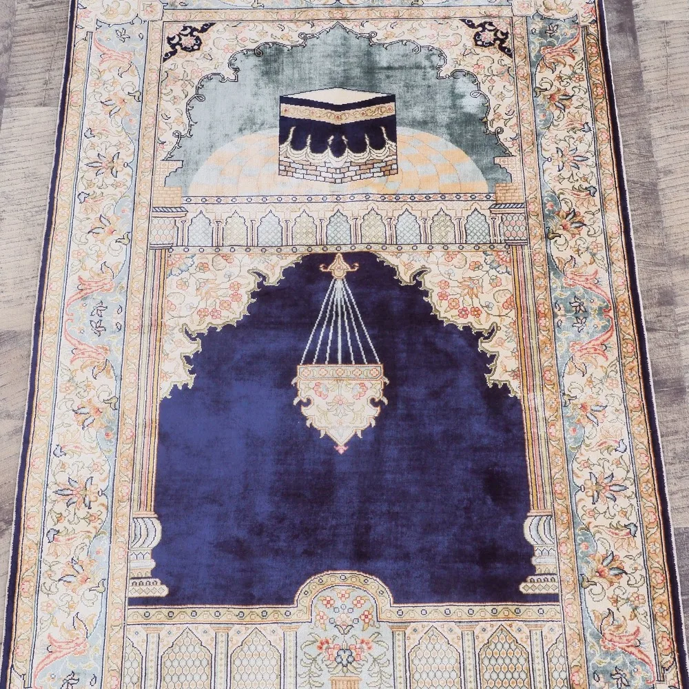 Yilong 2,5 'x4' классический Мусульманский Исламский гобелен ручной работы персидский молитвенный шелковый ковер (W05A2.5x4)