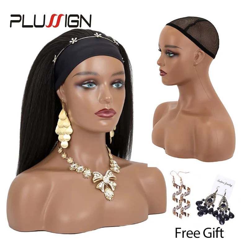 Wig Mannequin Head Shoulders  Pvc Training Mannequin Heads