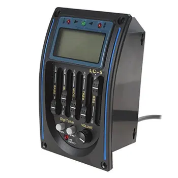 

5-Band LC-5 With Micro Phone Acoustic Guitar Pickup Guitar EQ Preamp 5-Band EQ Equalizer Pickup Tuner