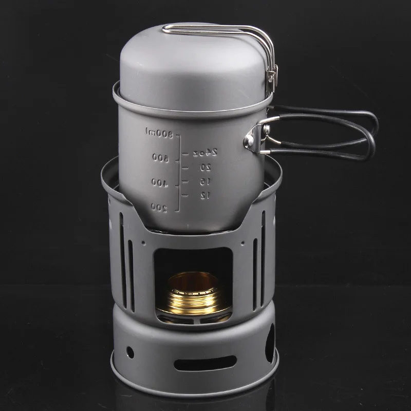 Conjunto de Cozinhar ao ar Acampamento Panelas Fogão Tigela Livre Suprimentos Kit Viagem 7 Pçs 17 7 pçs acampamento panelas fogão tigela conjunto