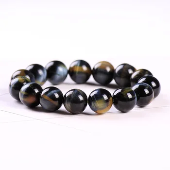 

High Quality Blue Dream Tiger's Eye Beaded Bracelets Natural Stone Round Beads Elasticity Rope Men Women Bracelets Drop Shipping