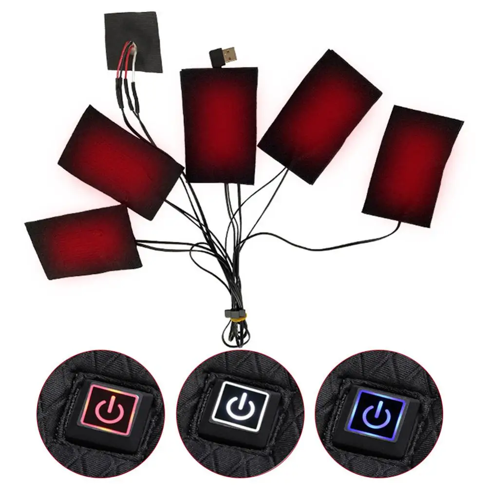 

1 Set USB Electric Heating Pad 3 Heat Levels Winter Outdoor Heating Pads for DIY Heated Jacket