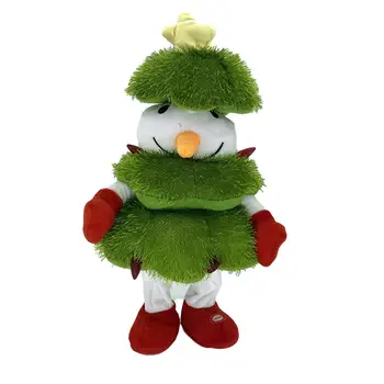 

Electric Christmas Tree Snowman Doll Swing Music Snowman Ornament Plush Toy For New Year 2021 Merry Christmas Gift navidad