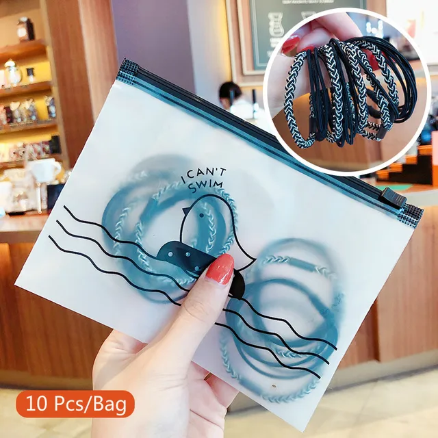 10/50/100 Pcs/Set Women Girls Colors Soft Scrunchies Elastic Hair Band Lady Lovely Solid Rubber Bands Female Hair Accessories 13-10 Pcs
