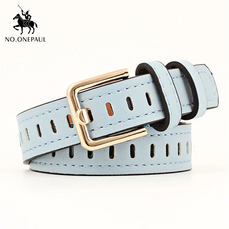 

NO.ONEPAUL Jeans belt decoration elegant student retro jean new design ladies belt Personalized trouser belt with pin buckle NEW