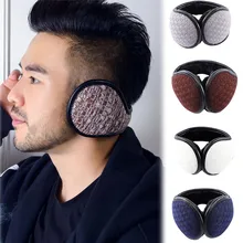 Новые модные мужские и женские зимние Наушники унисекс теплые однотонные наушники складные зимние ветрозащитные теплые мягкие наушники@ C