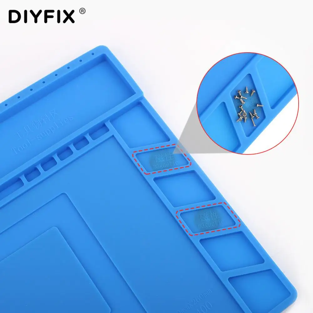DIYFIX 36*26 см Теплоизоляционный силиконовый коврик Настольный поддерживающая