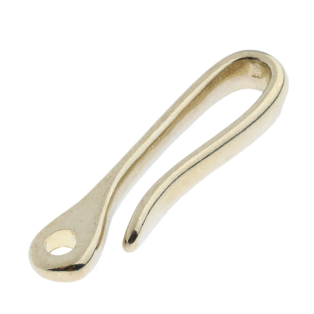 Vintage Solid Brass key Ring Belt U Hook Wallet Chain FOB Clip Biker