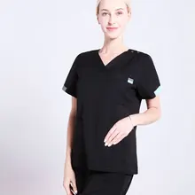 Унисекс медицинская Униформа доктор весна/лето с короткими рукавами наборы скрабов медсестры униформа салон красоты стоматологическая клиника Рабочая одежда