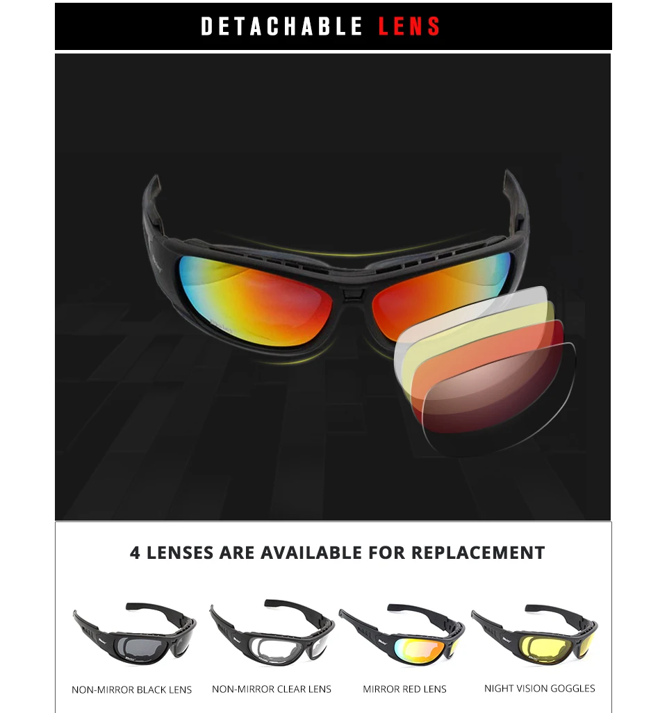 Дейзи мужские спортивные солнцезащитные очки зеркальные линзы 4 пары измененные очки для женщин UV400 летние очки