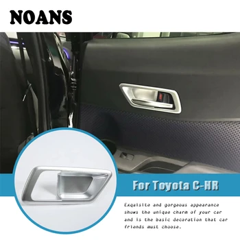

NOANS Car Styling Interior Door Bowl Handle Frame Covers Trim Stickers For Toyota CHR C-HR 2018 2017 2016 Auto Accessories
