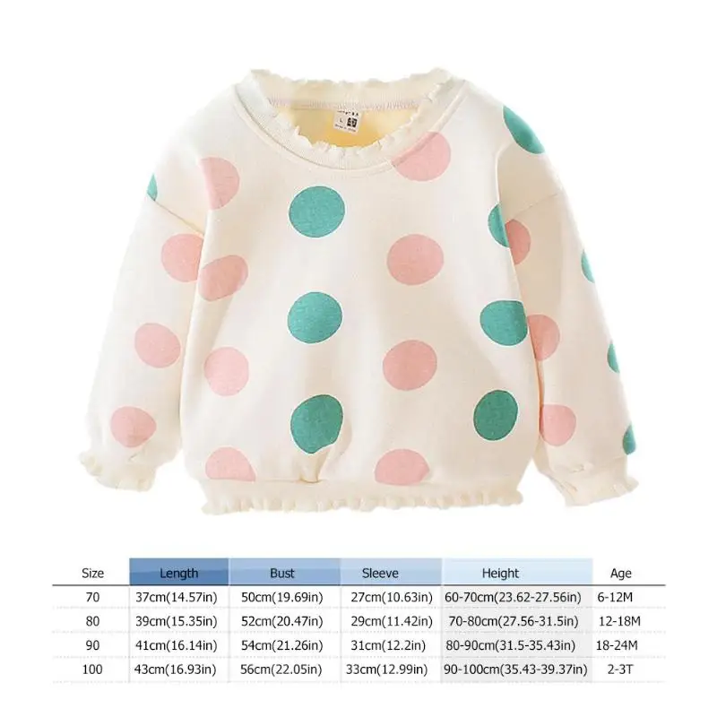 Baby Girl Kids Sweatershirt Stitching Long-Sleeves Personality Korean Lovely Dot Printing Princess Fashion Clothes