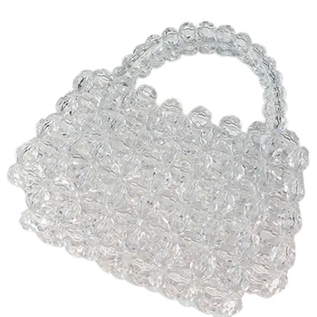 

Transparent Crystal Bag Designer Pearls Jelly Bag Clutch Clear Bag Crossbody Messengers Women Crystal Handbag Pouch Totes