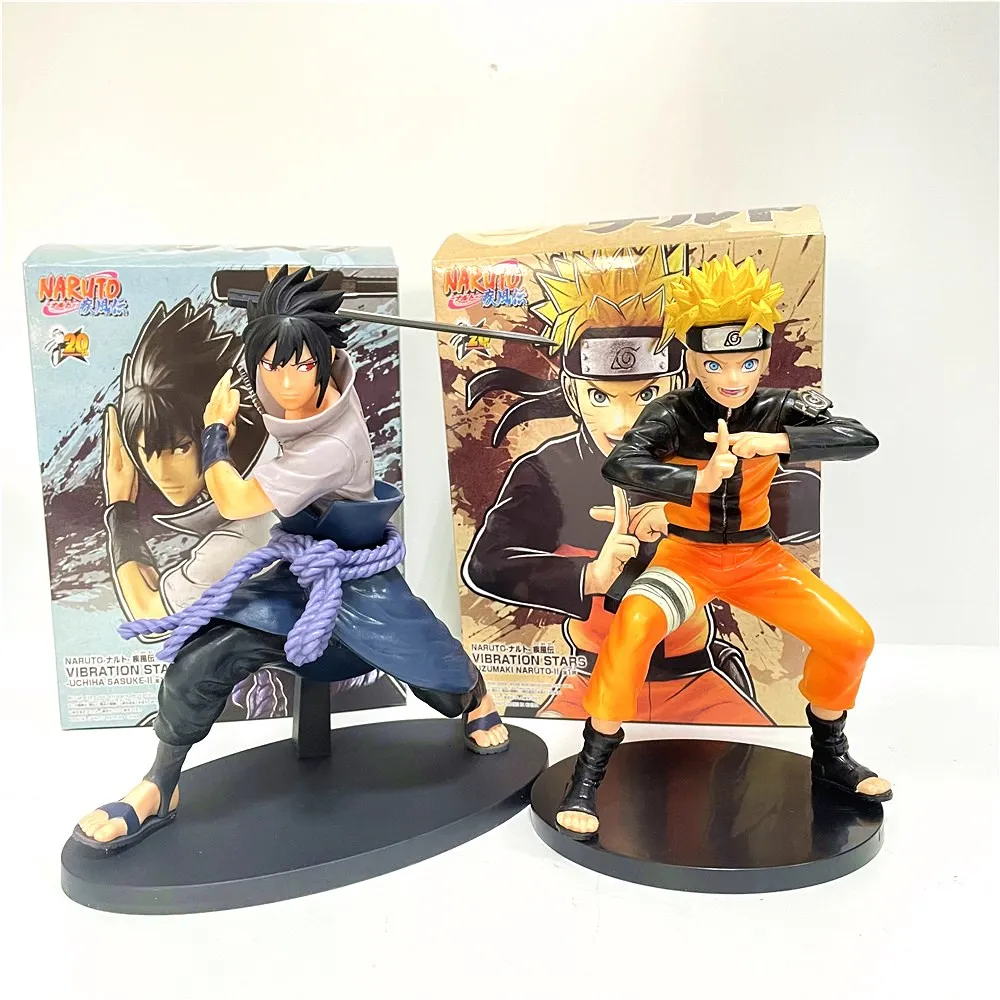 Naruto Uzumaki & Sasuke Uchiha Action Figure Toy Model Anime Figurine PVC Dolls 