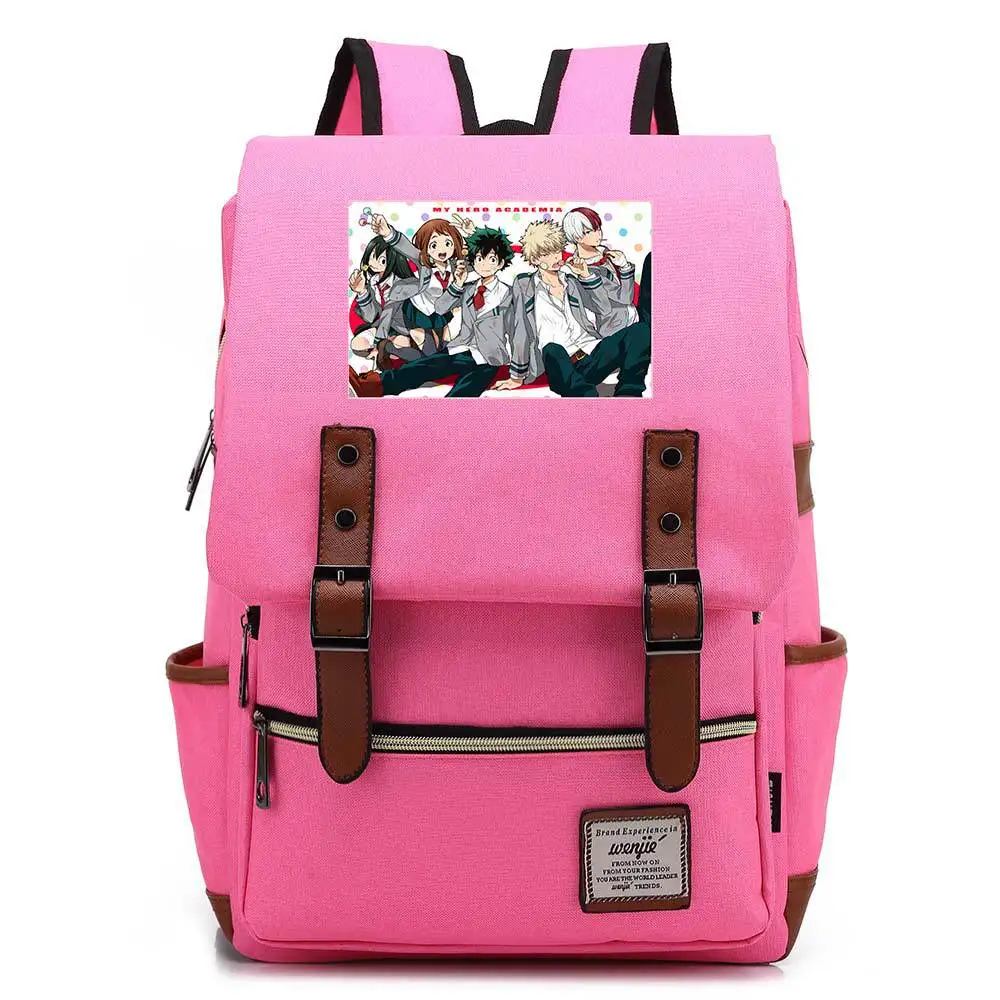 My Hero Academy элегантные брезентовые школьные рюкзаки Bookbag аниме женский милый рюкзак большой дорожный рюкзак мужской нейлоновый рюкзак для ноутбука - Цвет: 30