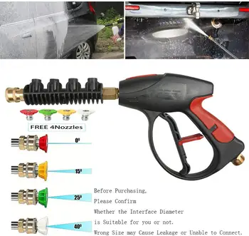 

7 Washer Spray Tips High Pressure Washer Nozzle Quick Connect Adapter 180 Degrees Soap and Rinse Jet Stream Tips Kit 1/4 inch