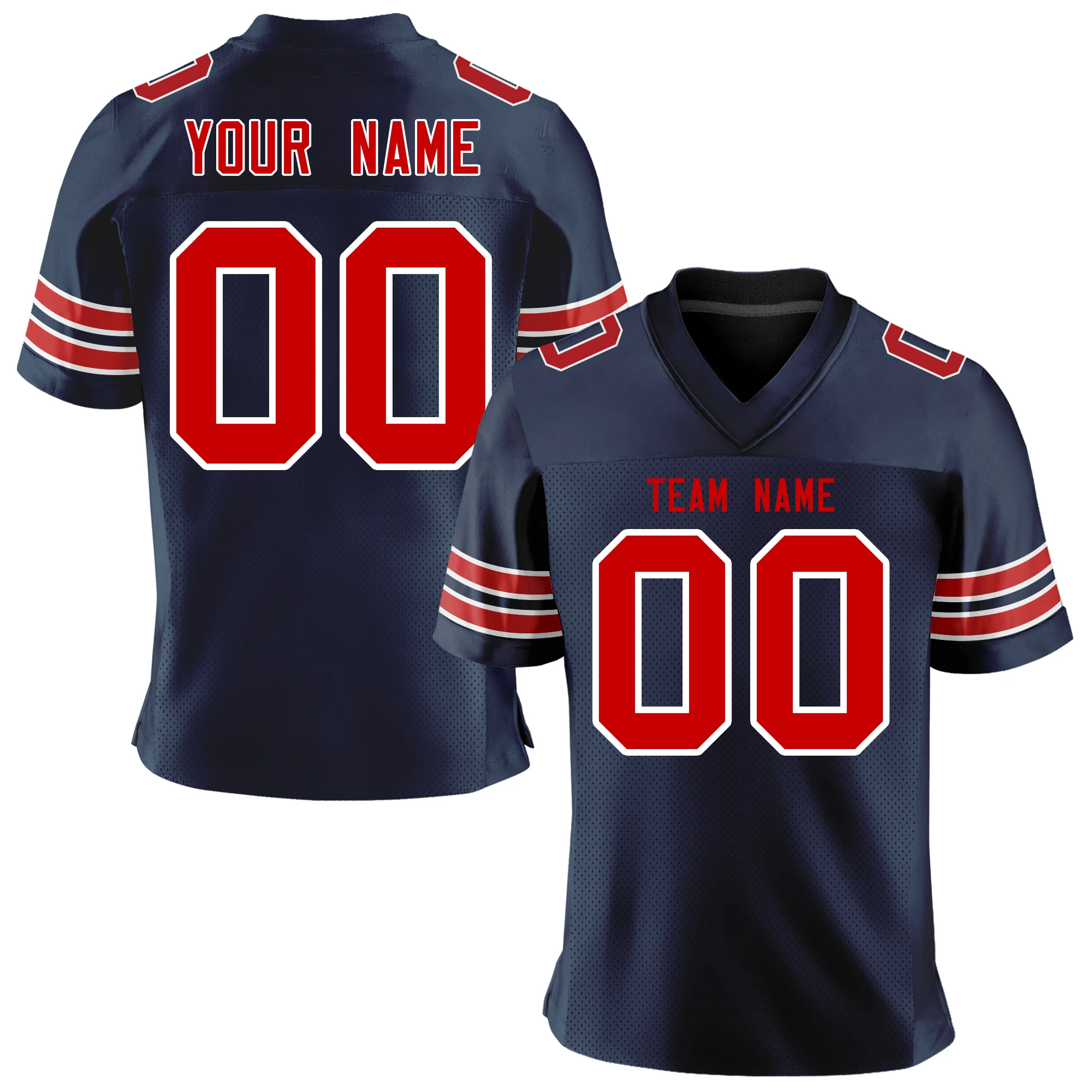 Football Jersey Personalized Printed Your Team/Name/Number Breathable Soft Shirts for Adults/Youth