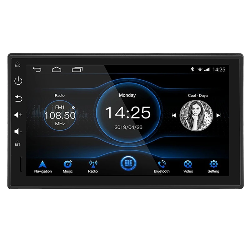  1Din 7 Inch Android 8.1 Eight Core Car Stereo Radio Capacitive Press Screen 4G+ 32G GPS Navigation 