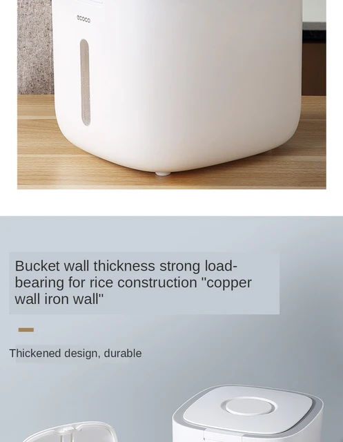 Household Kitchen Rice Storage Box Sealed Insect Proof Moisture Proof Pressed Rice Bucket Plastic Food Storage Container