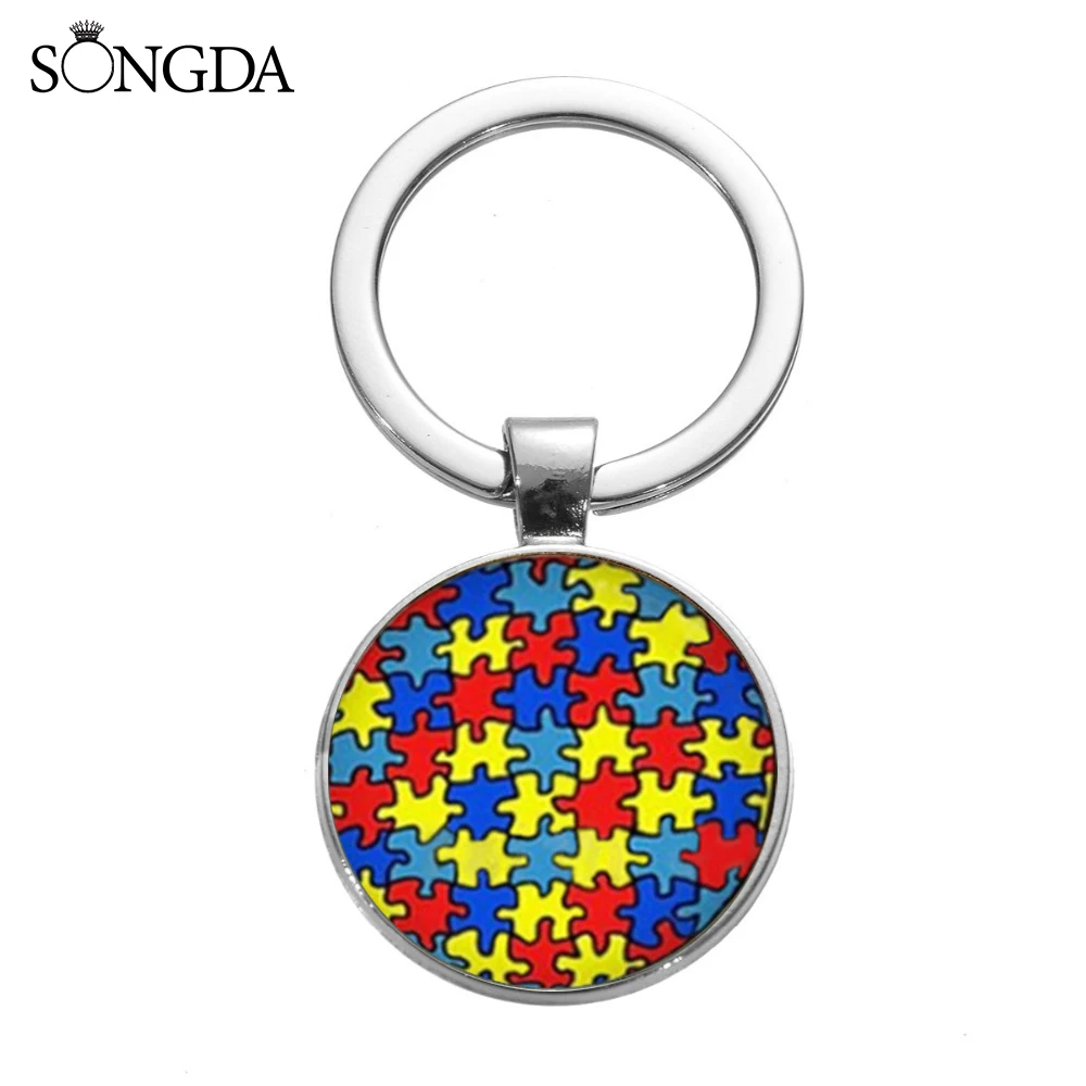 Autism Awareness Puzzle Piece Keychain Caring For Autistic Children autism-awareness-puzzle-piece-keychain-caring-for-autistic-children