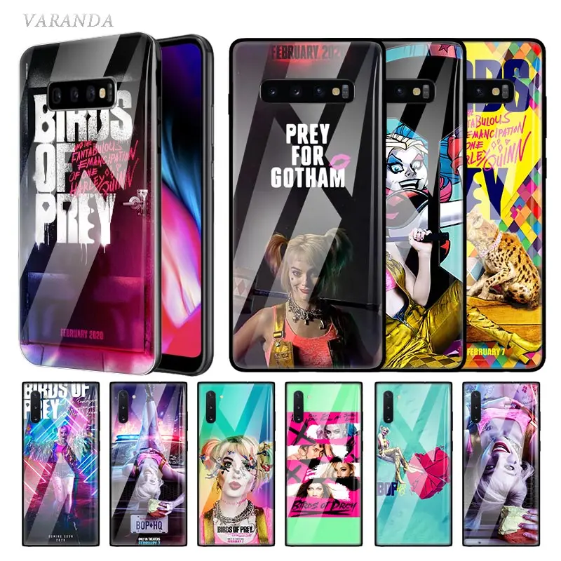 Birds of Prey Harley Quinn 2020 Glass Case For Samsung Galaxy S10 5G S11 S11e S10e S9 S8 Plus Note 10 9 8 Tempered Phone Coque F