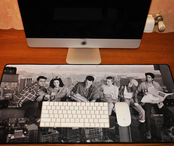 TV Series Friends Characters Poster Printing Extra Large Mouse Pad Mousepad Gaming Padmouse Home Decor Mouse Mat Collection Gift