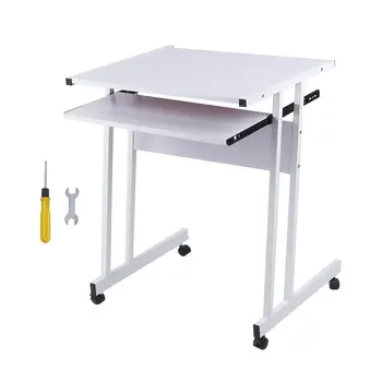 

Rolling Laptop Table Durable Office Computer Desk Portable Notebook Work Station Household PC Table Laptop Stand