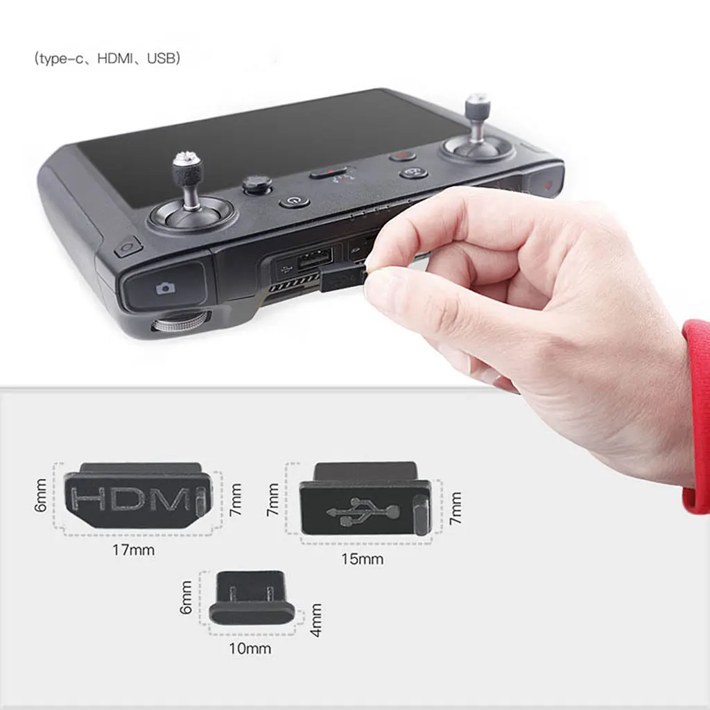 3 шт./компл. силиконовая Пылезащитная заглушка для DJI Smart контроллер HDMI/USB/type-C Интерфейс Пылезащитная Крышка для DJI Mavic 2 аксессуары
