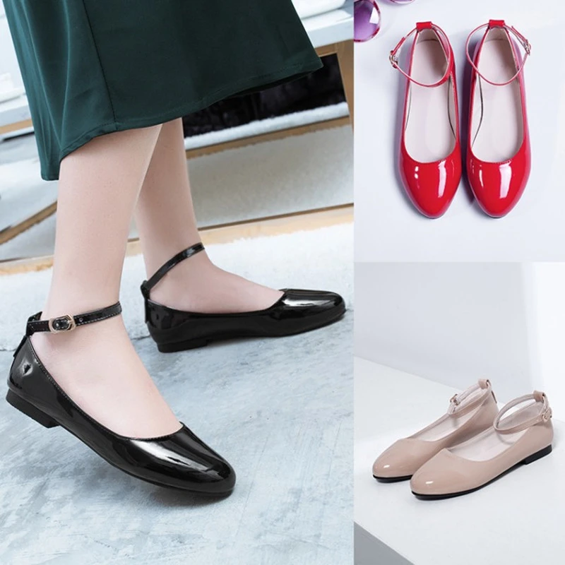 flat dress shoes with ankle strap