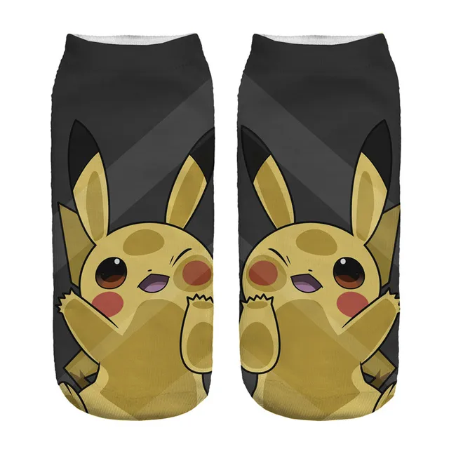 Cute Pokemon Pikachu Figure Cotton Socks Pokemon Squirtle Charmander Bulbasaur Anime Cosplay Men Women Ankle Cotton Socks 15