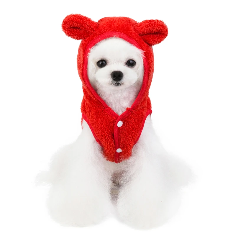 Милая зимняя маленькая одежда для собаки из флиса Хэллоуин для домашней собаки свитер с капюшоном Пальто Щенок Чихуахуа кошка Йоркширский терьер одежда наряд