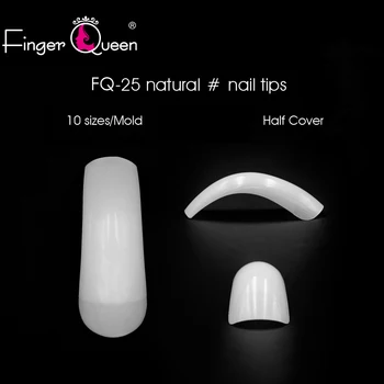 

500pcs Sexy Fashion Long Ballerina Coffin Nails Tips Fake Nails Half Cover False Nail Art Tips Detachable Nails Art FQ25-SM