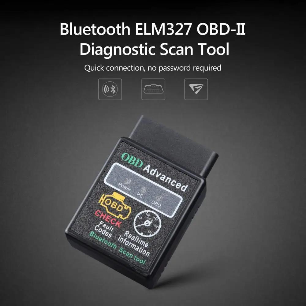 

Mini OBD2 ELM327 Bluetooth Car Scanner- Android Torque Auto Scan Tool OBD-II Engine Fault Diagnostic Code Tester and Code Reader
