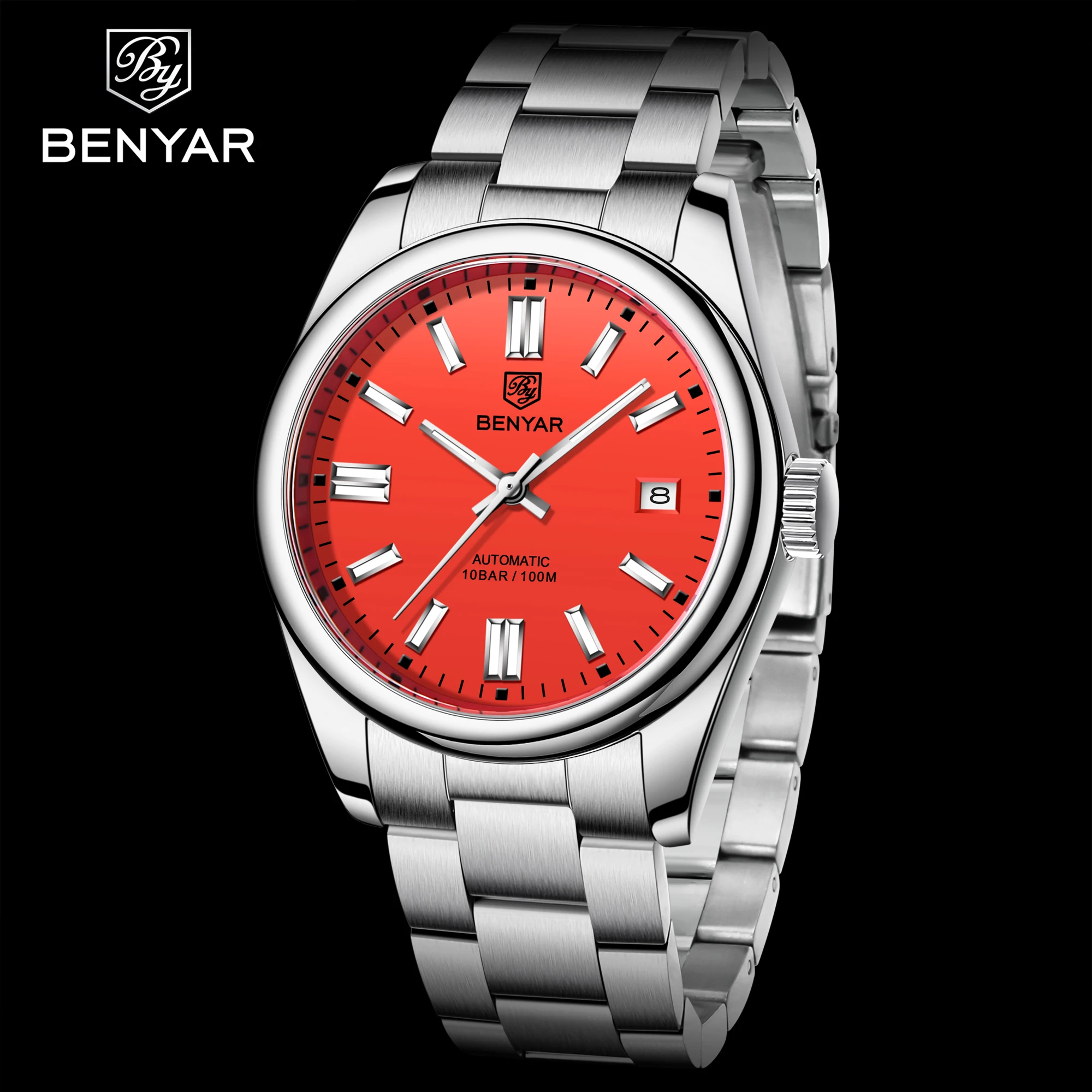 2021 New BENYAR 39MM Men's Watches Mechancial Watch Men Luxury Automatic watch for men Stainless steel Waterproof Clock Man 