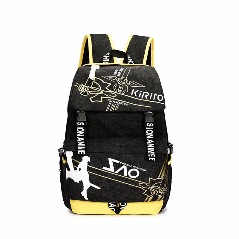 Anime Sword Art Online Cartoon SAO Book Bag Collection School Bag Knapsack Canvas Backpack Travel Laptop Bag Student  New
