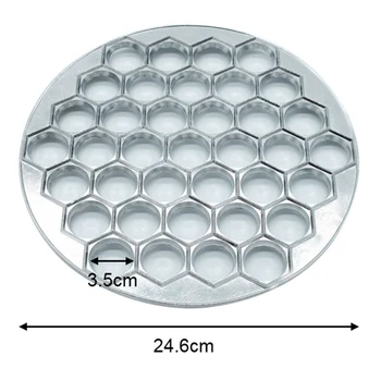 

37 Holes Dumpling Mould Dumplings Maker Ravioli Aluminum Mold Pelmeni Dumplings With Rolling Pin Make Pastry Dumpling New