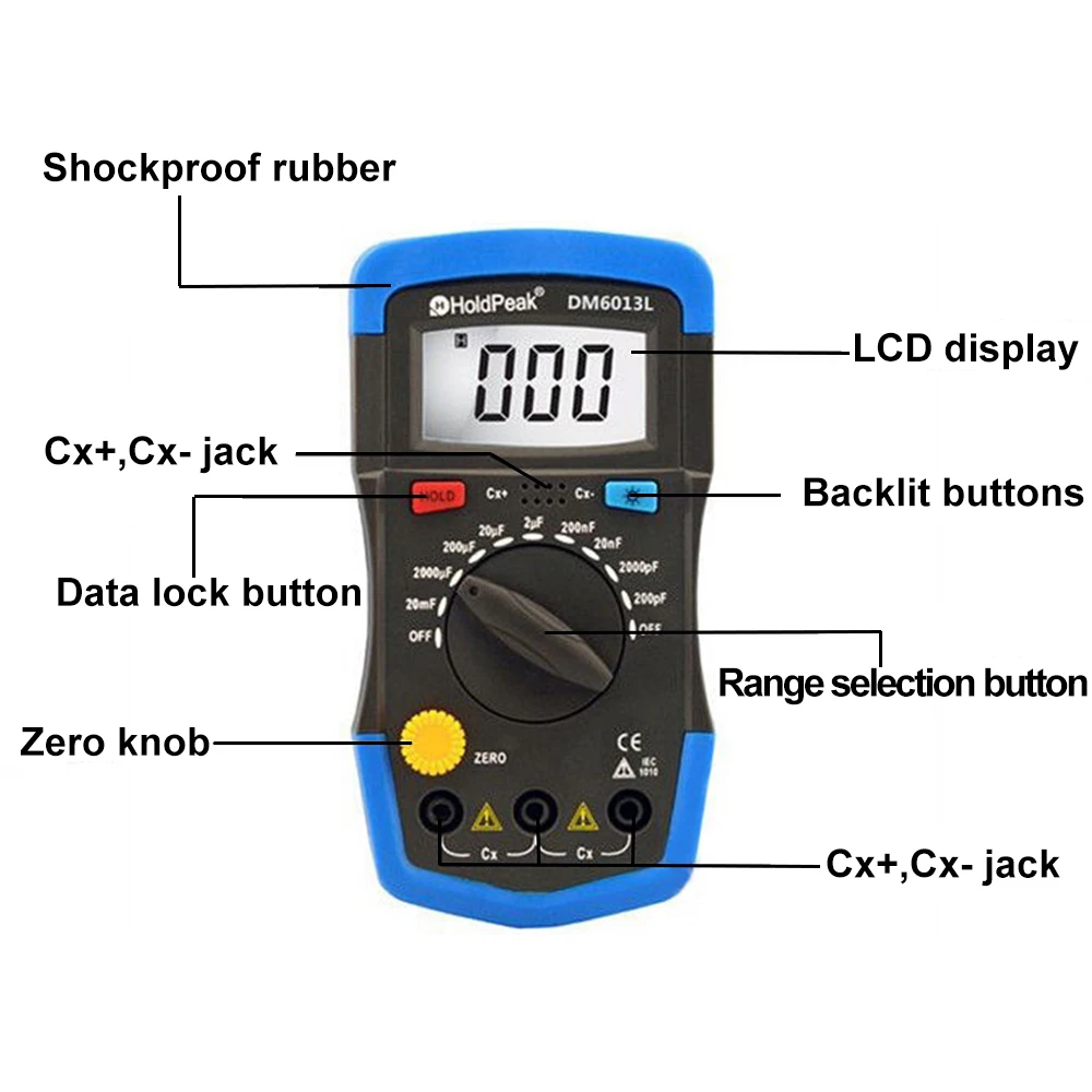 Handheld Digital capacimetro Electronics Capacitance Meter Electronic  Electronica Capacitor Tester Capacimetro Digital Meter