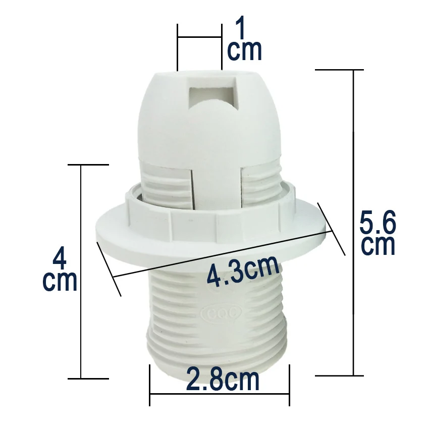 Белый черный CE 2A 250V E14 полный рот пластиковый винт колпачок лампа настольная основание светодиодной лампочки Патрон 10 шт