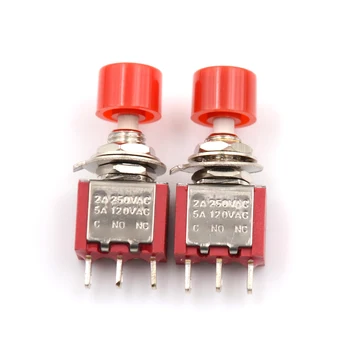 

5pcs Wholesale 3Pin C-NO-NC 6mm Mini Momentary Automatic Return Push Button Switch ON-(ON) 2A 250V AC/5A 120V AC Toggle Switch
