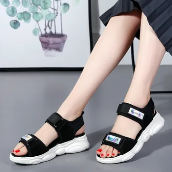 

Women Sandals 2020 New Sexy Open-toed Wedge Ladies Flats Hollow Outdoor High Platform Shoes Casual Beach Summer Women Sandals